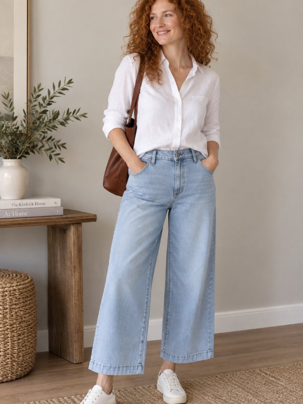 NWT GUESS Daisy Wide Leg Cropped Jeans Light Wash NWT Size 32x27
